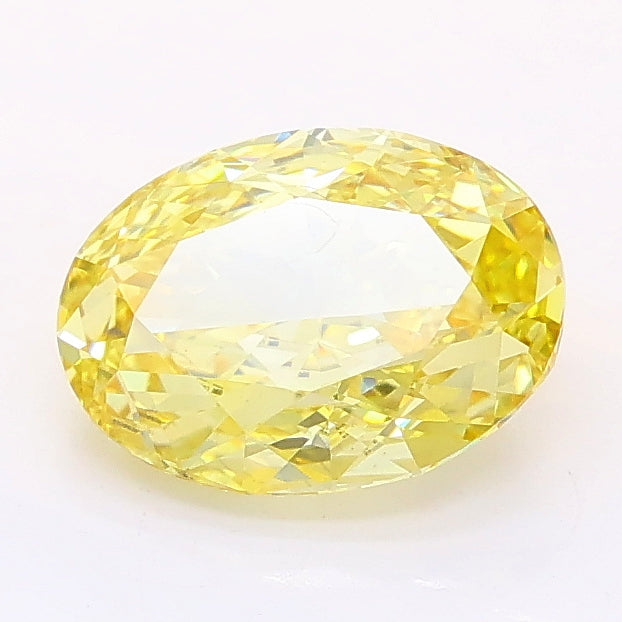 1.50 carat fancy intense yellow oval lab grown diamond VS2 clarity