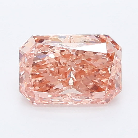1.01 carat fancy vivid pink radiant lab grown diamond VVS2 clarity