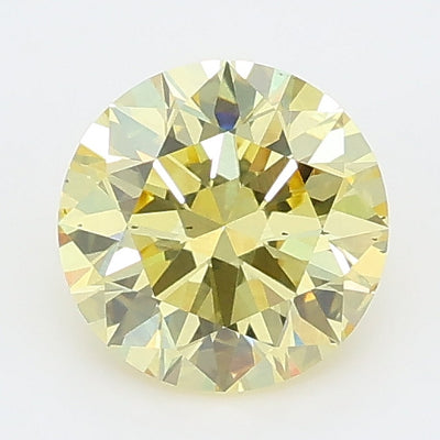 1.00 carat fancy yellow round lab grown diamond VS2 clarity