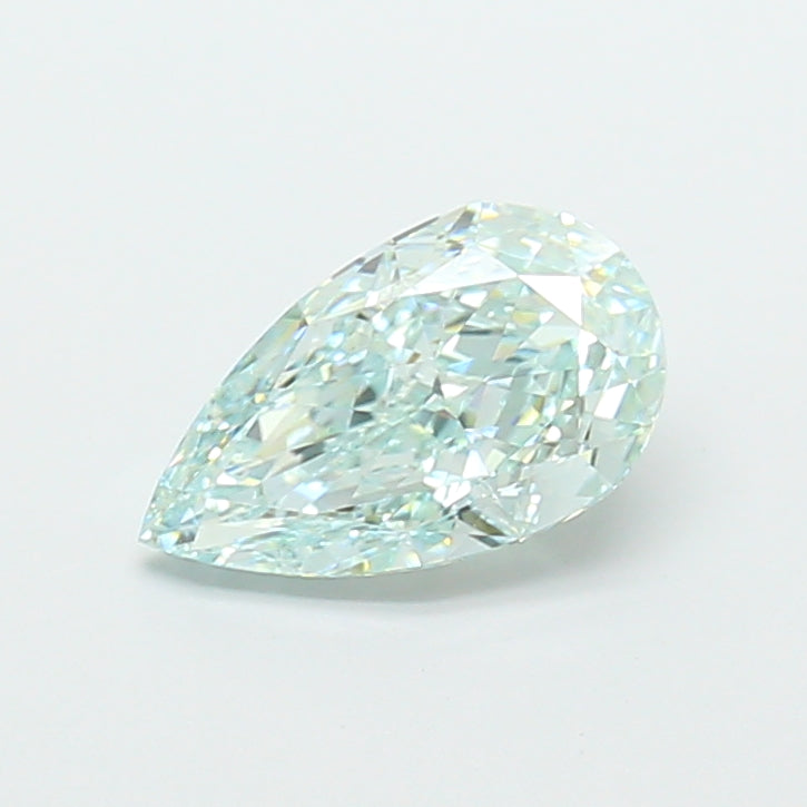 2.32 carat fancy green pear lab grown diamond VS1 clarity