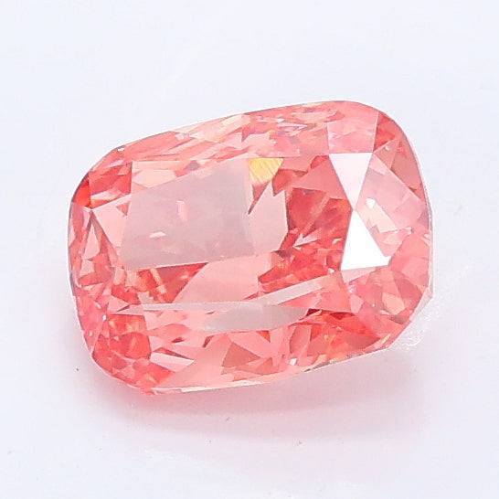 1.03 carat fancy vivid pink cushion lab grown diamond VVS2 clarity