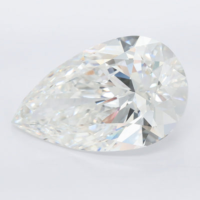 13.07 carat pear lab grown diamond F color VVS2 clarity