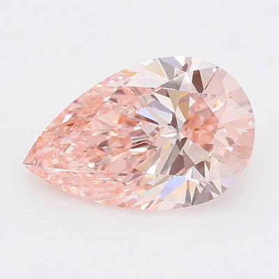 2.01 carat fancy vivid pink pear lab grown diamond VVS2 clarity