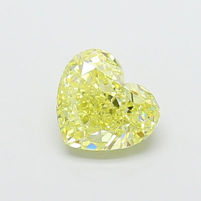 1.03 carat fancy intense yellow heart lab grown diamond VS1 clarity