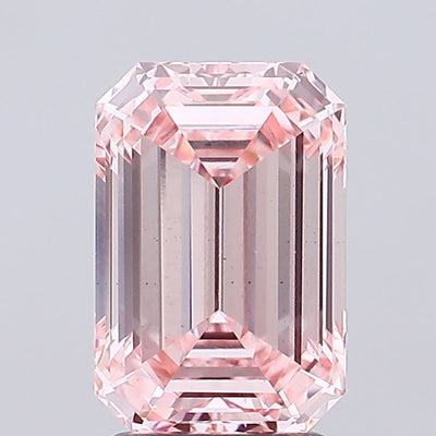 2.30 carat fancy intense pink emerald lab grown diamond VS1 clarity