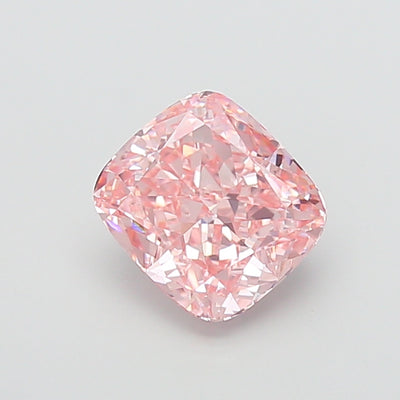 4.03 carat fancy vivid pink cushion lab grown diamond VVS2 clarity