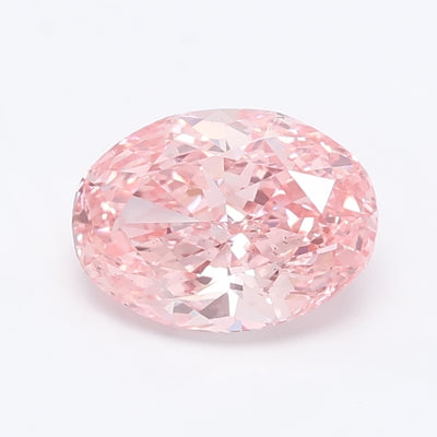 1.27 carat fancy vivid pink oval lab grown diamond SI1 clarity