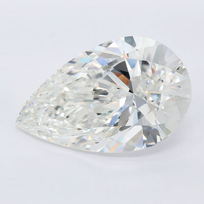 6.04 carat pear lab grown diamond F color VVS2 clarity