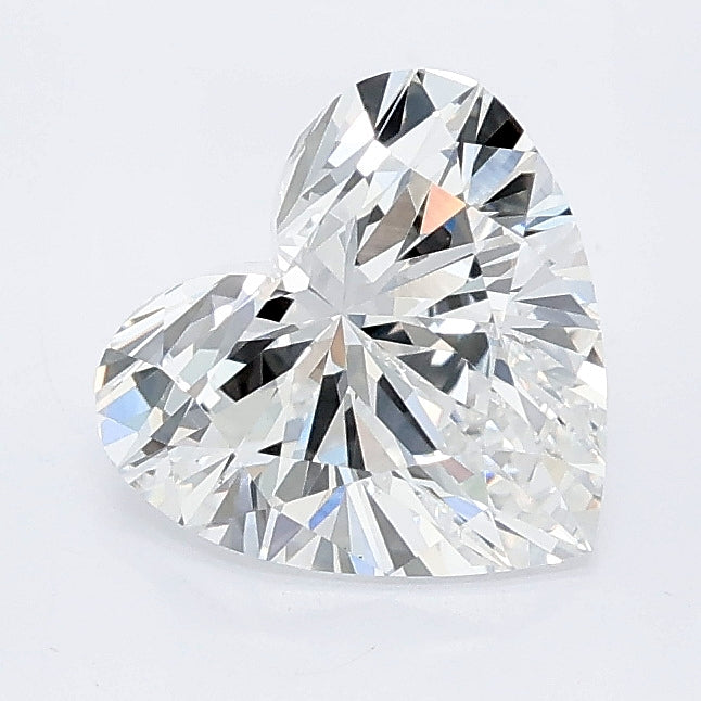 1.51 carat heart lab grown diamond D color VVS2 clarity