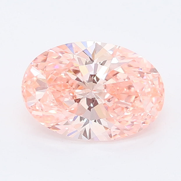 1.01 carat fancy vivid pink oval lab grown diamond VVS2 clarity