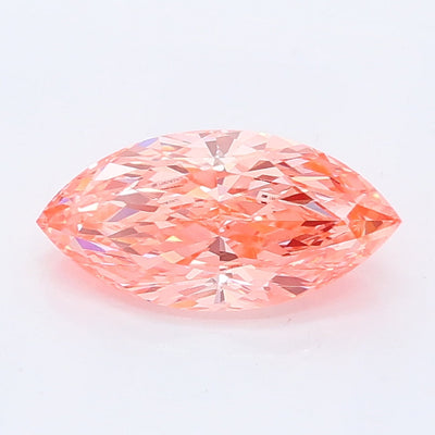 0.97 carat fancy vivid pink marquise lab grown diamond VVS2 clarity
