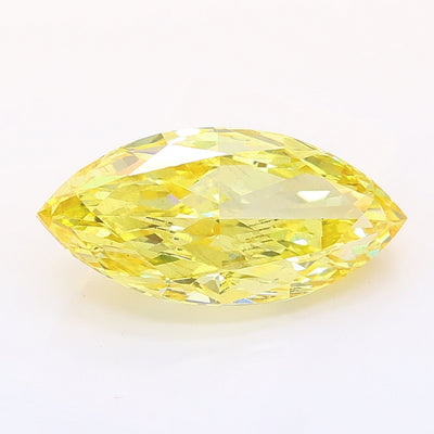 2.50 carat fancy intense yellow marquise lab grown diamond SI1 clarity