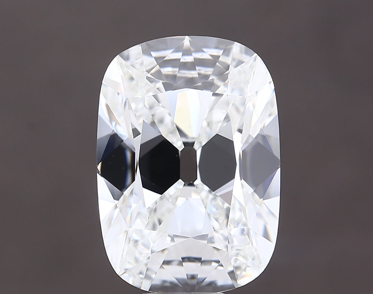 10.01 carat old mine cushion lab grown diamond F color VVS2 clarity