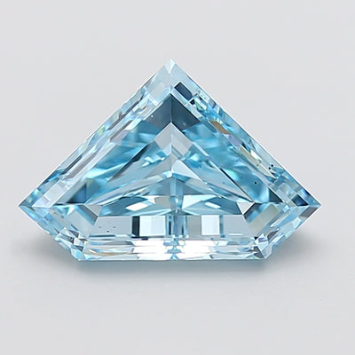 3.00 carat fancy vivid blue pentagon lab grown diamond VS2 clarity