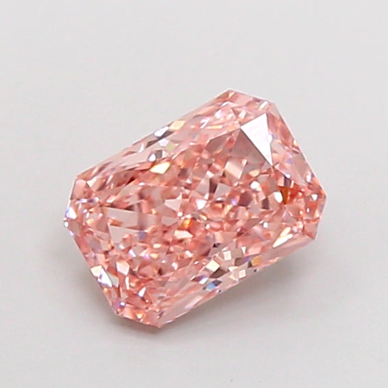 2.01 carat fancy vivid pink radiant lab grown diamond VS1 clarity