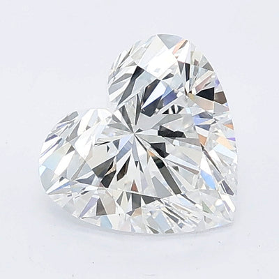 1.07 carat heart lab grown diamond D color VVS2 clarity