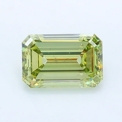 1.00 carat fancy vivid green emerald lab grown diamond SI1 clarity