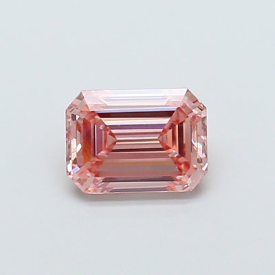 1.00 carat fancy intense pink emerald lab grown diamond VVS2 clarity