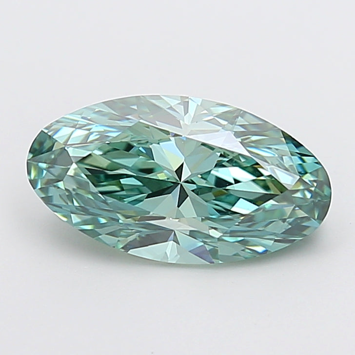 3.00 carat fancy vivid green moval lab grown diamond VVS2 clarity