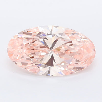 2.52 carat fancy vivid pink moval lab grown diamond VS1 clarity