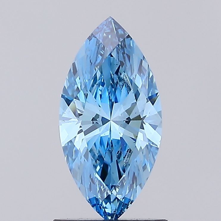 1.00 carat fancy vivid blue marquise lab grown diamond VS2 clarity