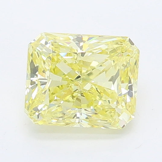 0.97 carat fancy yellow radiant lab grown diamond VS1 clarity