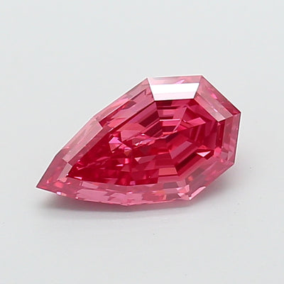 2.03 carat fancy vivid pink pear lab grown diamond VS1 clarity
