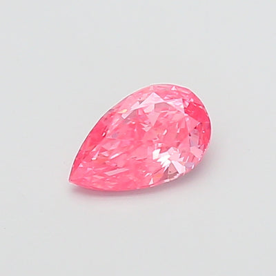 1.00 carat fancy vivid pink pear lab grown diamond VS2 clarity