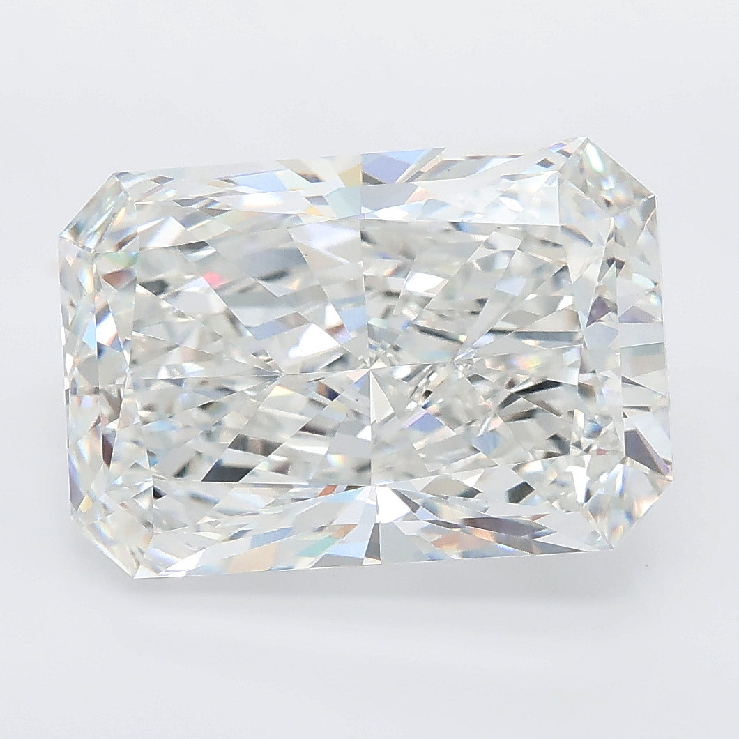 7.56 carat radiant lab grown diamond E color VVS2 clarity