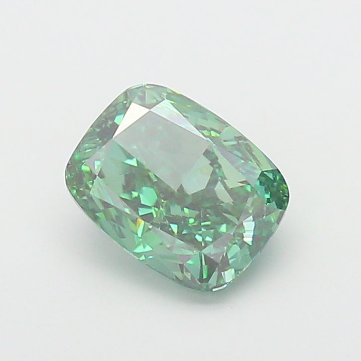 3.00 carat fancy vivid green cushion lab grown diamond VS1 clarity