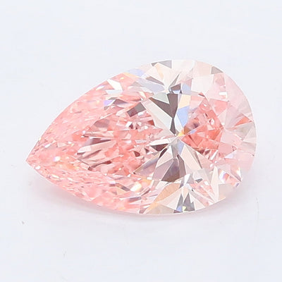 1.05 carat fancy vivid pink pear lab grown diamond VS1 clarity