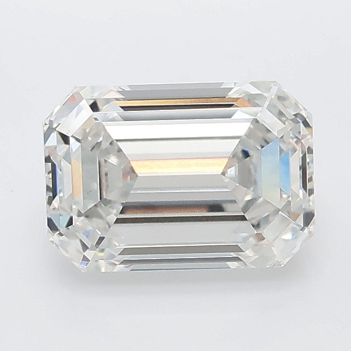 2.09 carat emerald lab grown diamond F color VS1 clarity
