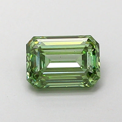 0.82 carat fancy vivid green emerald lab grown diamond VS1 clarity