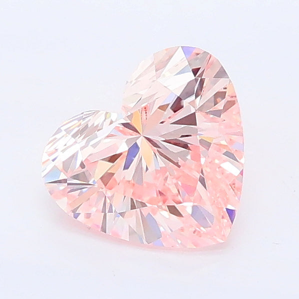 1.07 carat fancy pink heart lab grown diamond VVS2 clarity