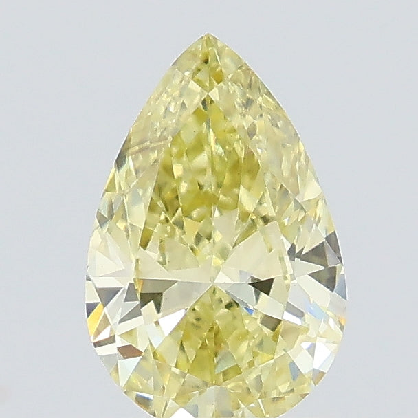 0.49 carat fancy yellow pear lab grown diamond VS1 clarity