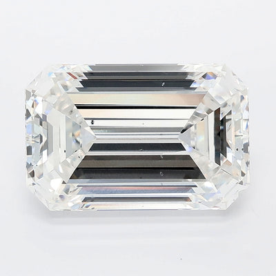 5.04 carat emerald lab grown diamond E color VS2 clarity