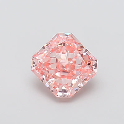 2.01 carat fancy vivid pink radiant lab grown diamond VS1 clarity