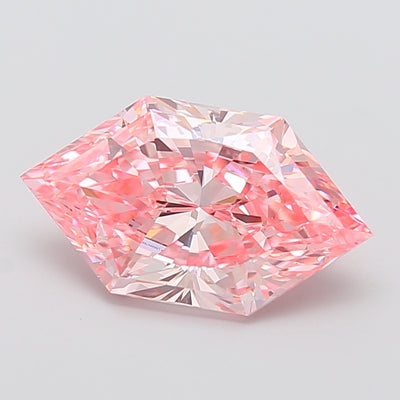 5.02 carat fancy vivid pink dutch marquise lab grown diamond VVS2 clarity