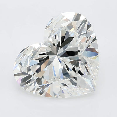 4.05 carat heart lab grown diamond E color VVS2 clarity