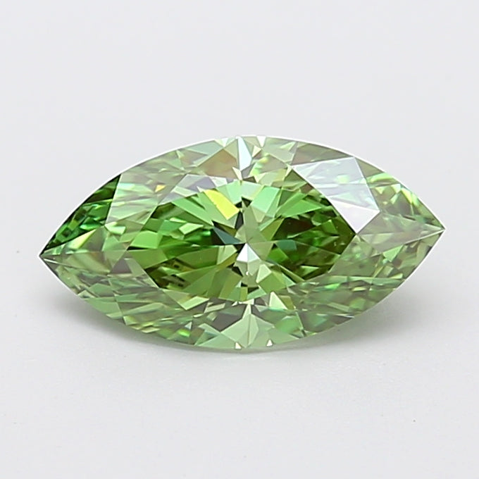 1.80 carat fancy vivid green marquise lab grown diamond VS1 clarity