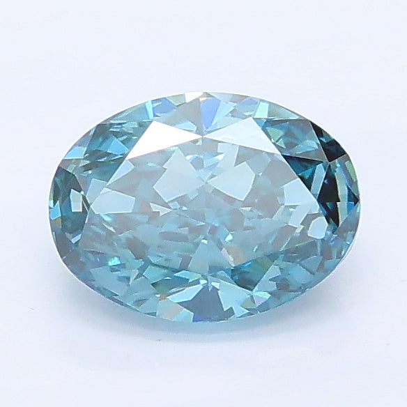 1.11 carat fancy vivid blue oval lab grown diamond VS1 clarity