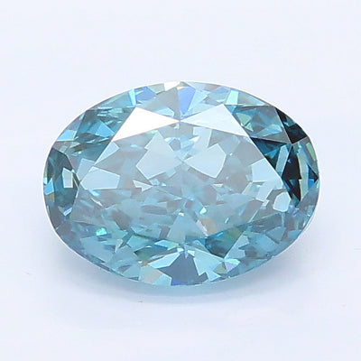 1.11 carat fancy vivid blue oval lab grown diamond VS1 clarity