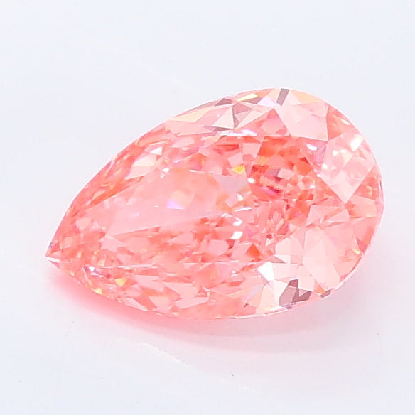 1.02 carat fancy vivid pink pear lab grown diamond VVS2 clarity
