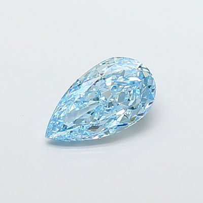 1.31 carat fancy vivid blue pear lab grown diamond VS1 clarity