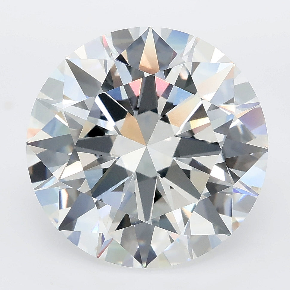 8.04 carat round lab grown diamond E color VVS2 clarity