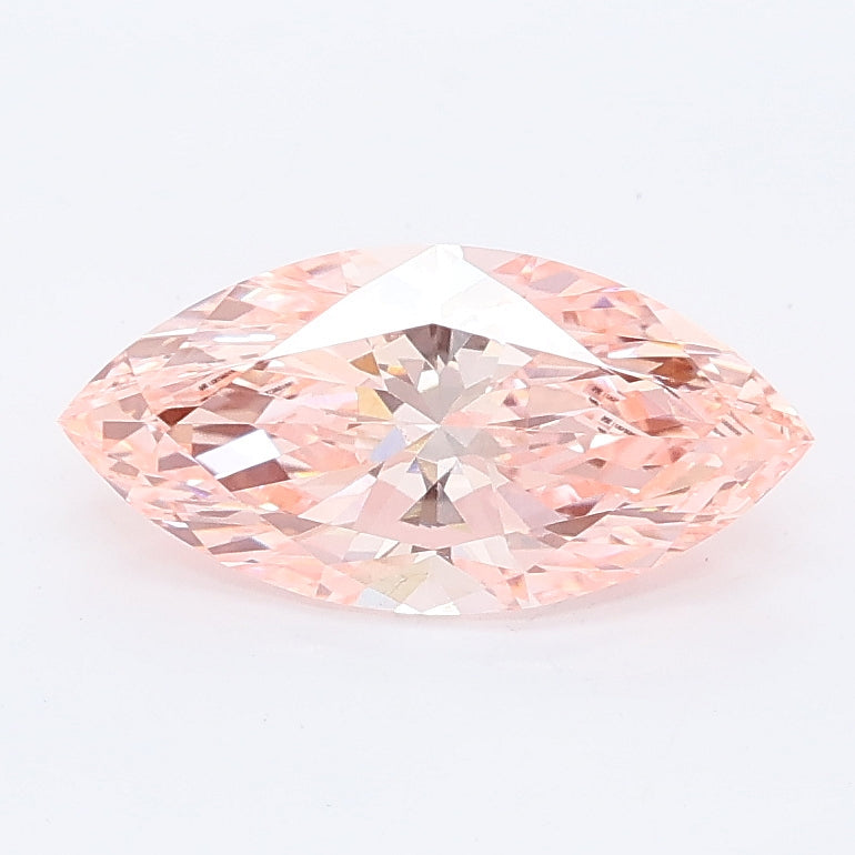 1.26 carat fancy pink marquise lab grown diamond VVS2 clarity