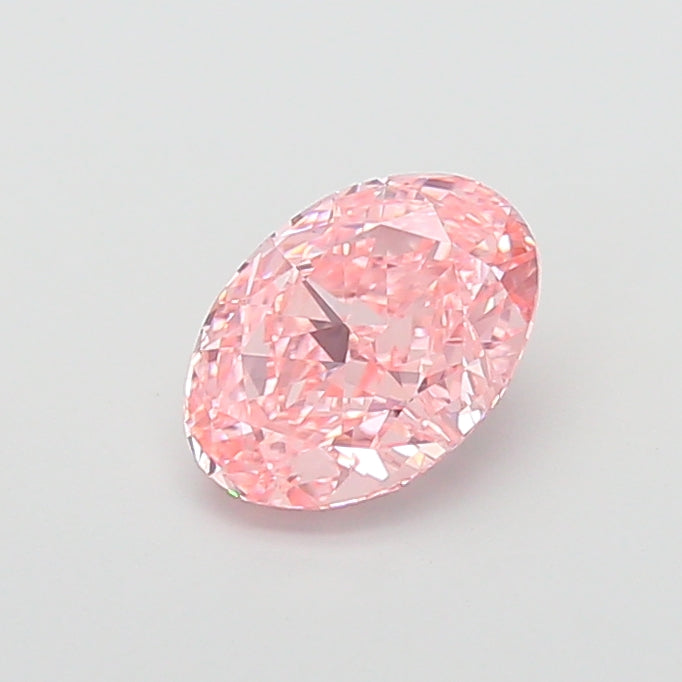 2.51 carat fancy vivid pink oval lab grown diamond VS2 clarity