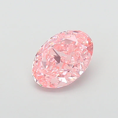 2.51 carat fancy vivid pink oval lab grown diamond VS2 clarity