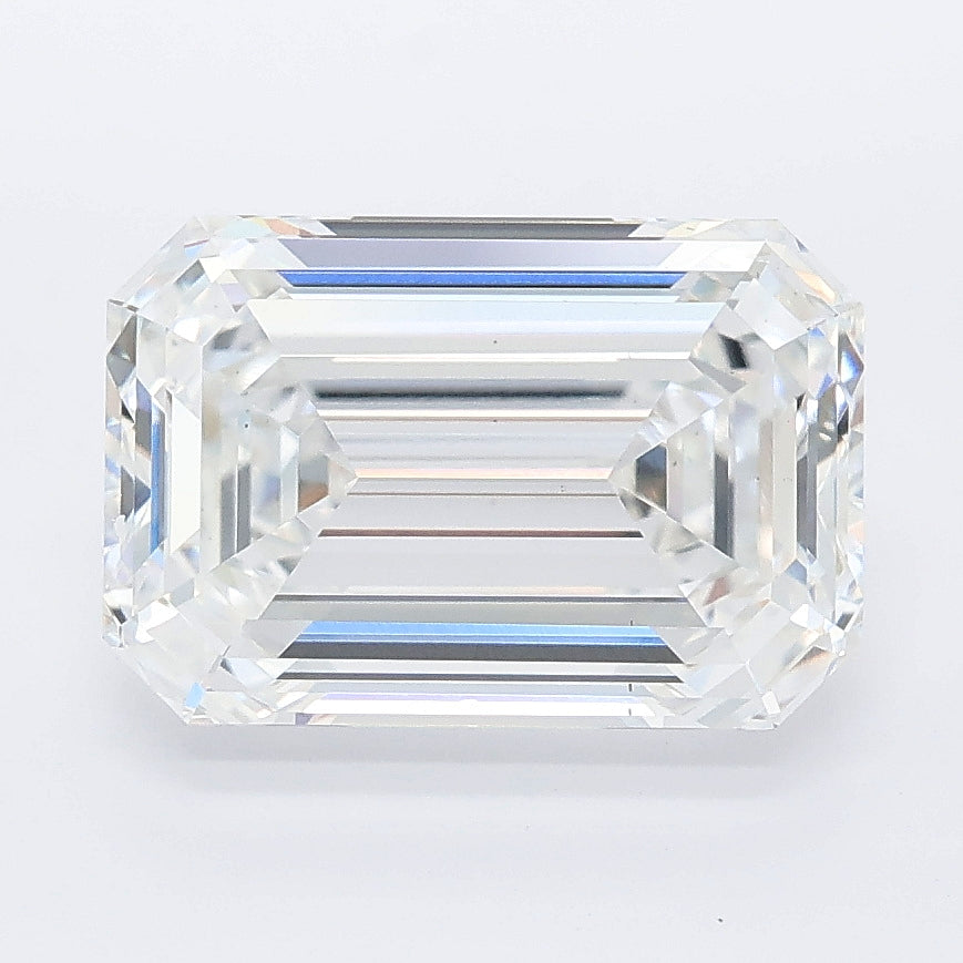 4.04 carat emerald lab grown diamond D color VS2 clarity