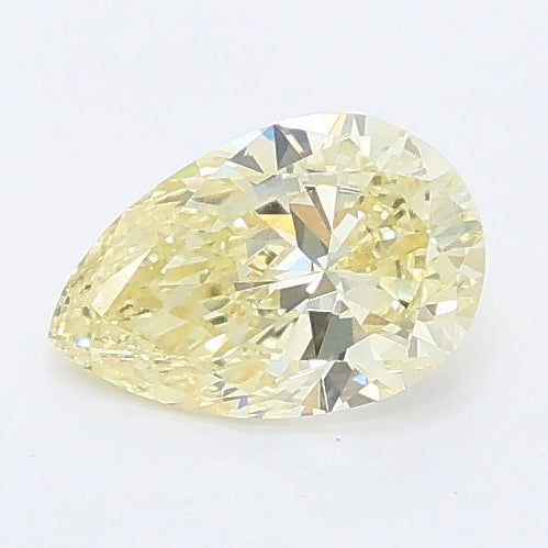 0.40 carat fancy light yellow pear lab grown diamond VVS2 clarity